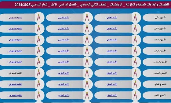 رابط التقييمات الأسبوعية الجديد لجميع الصفوف رابط التقييمات الأسبوعية الجديد لجميع الصفوف